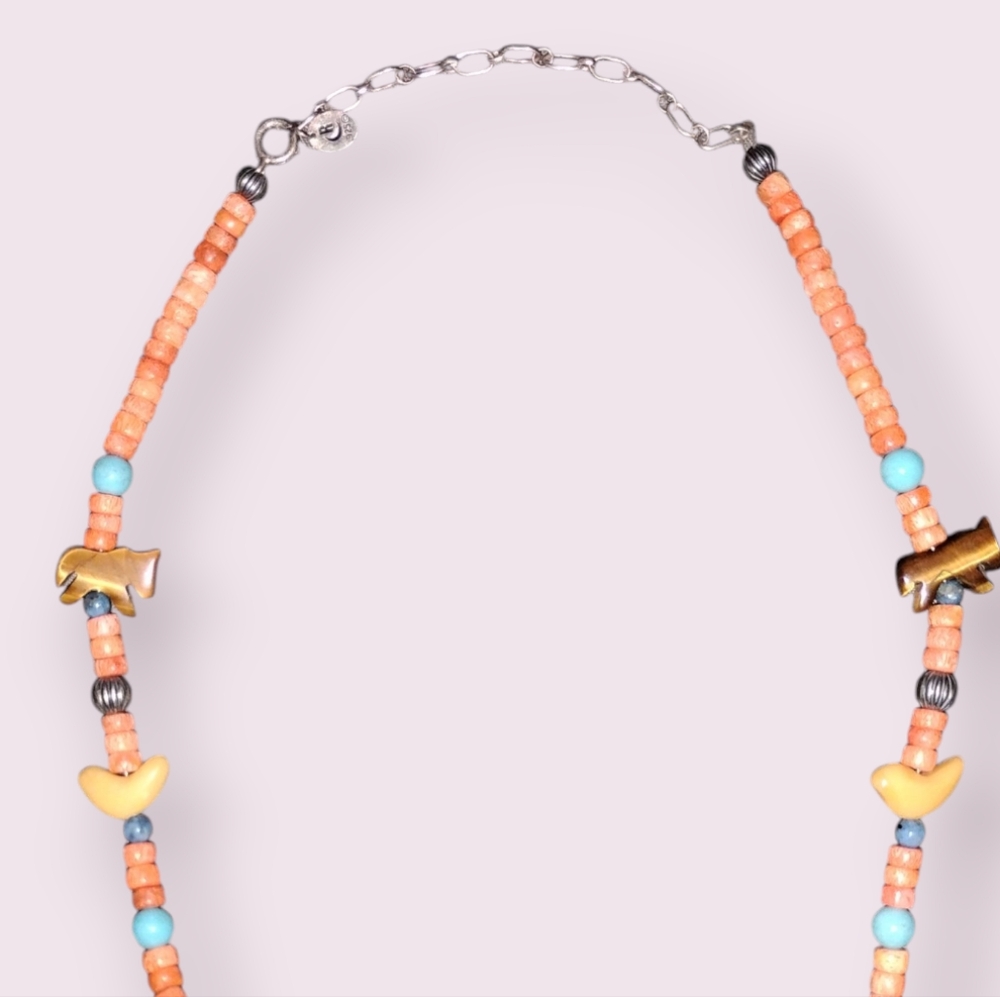 (NWOT) Carolyn Pollack® RELIOS® 925 Sterling Gemstone Animal Fetish Necklace - Picture 4 of 5